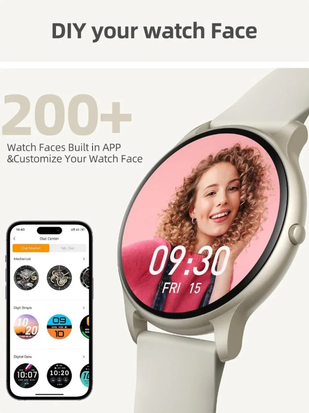 Smartwatch with Call Function, Fitness Tracker for Men & Women, Health Monitor